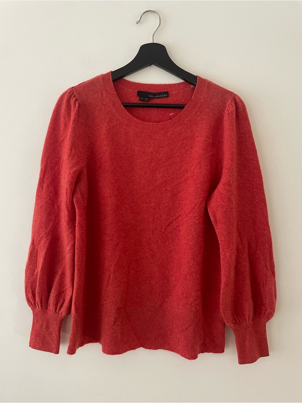 360 Cashmere Balloon Sleeve 100% Cashmere Sweater Size XS